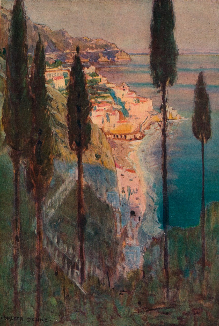 Evening Shadows, Amalfi, c1887-1906, 1906-7 tekijältä Walter J Donne