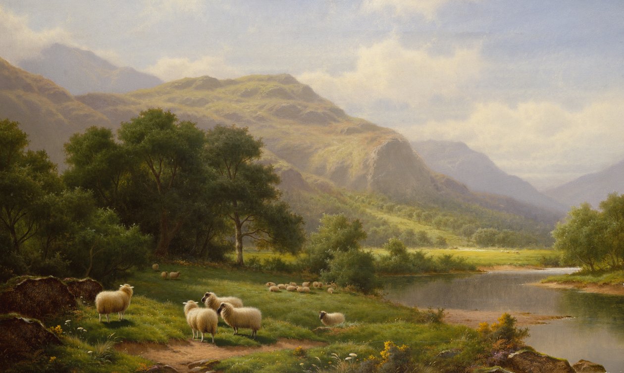 Lledr Valley, Pohjois-Wales (öljy kankaalle) tekijältä Walter J. Watson