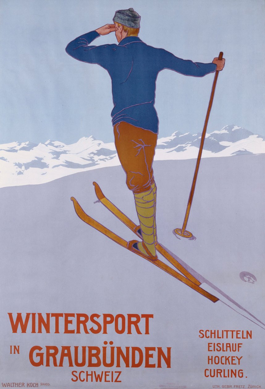 Talviurheilua Graubundenissa, 1906 tekijältä Walter Koch