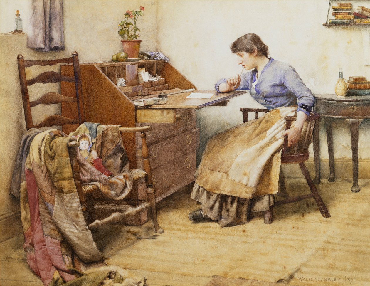 Kaukaisia ajatuksia, 1887 tekijältä Walter Langley