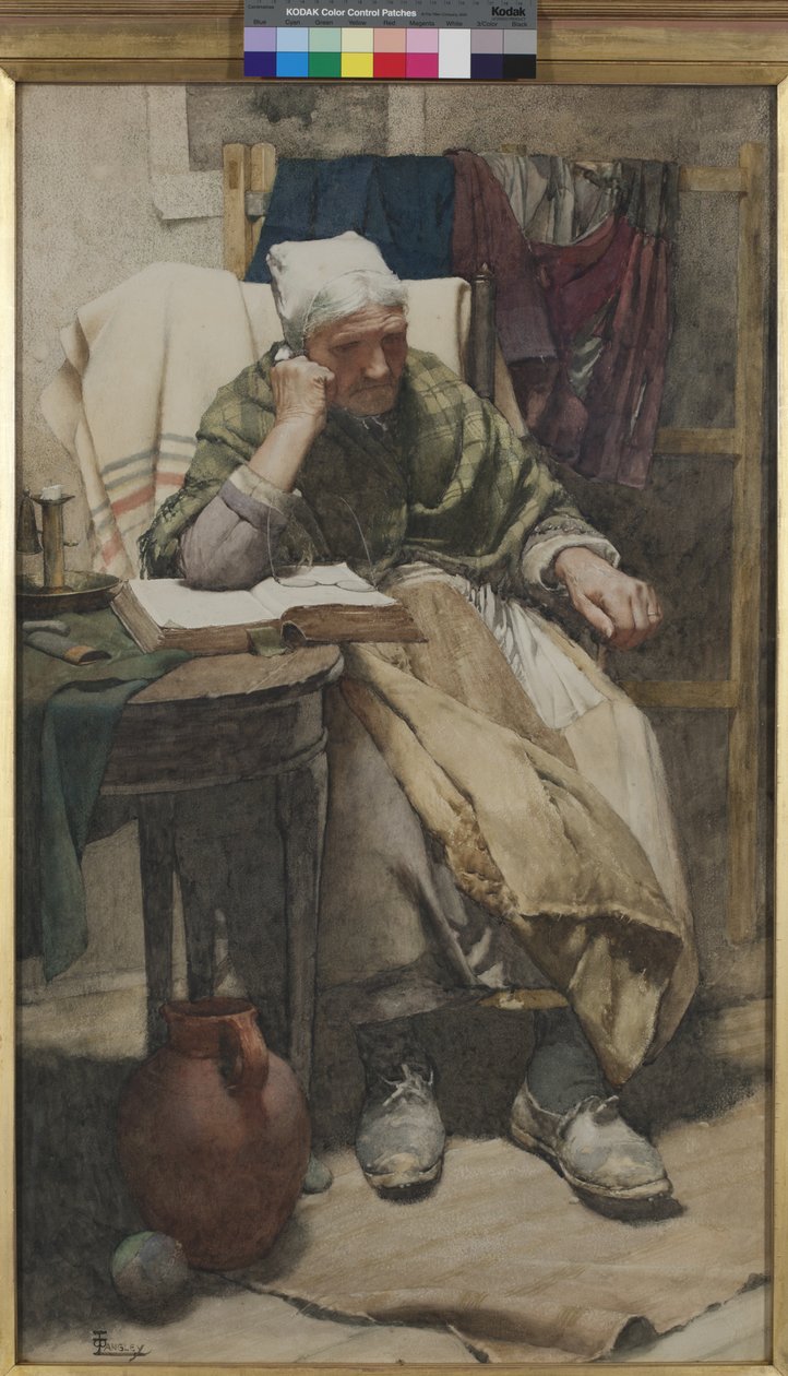 Aika ei liiku, olemuksemme on se, joka liikkuu, 1882 (wc paperilla) tekijältä Walter Langley