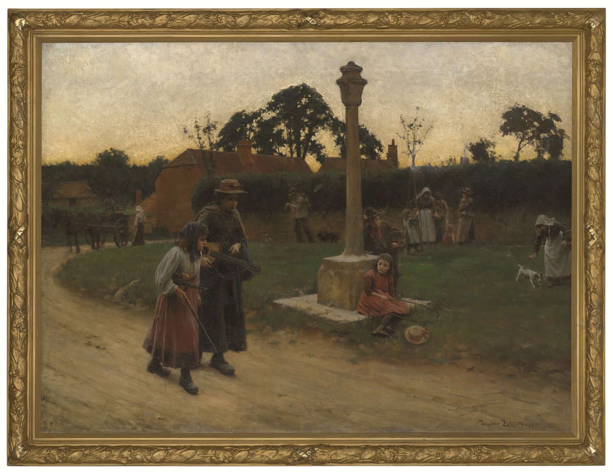 Vaeltavat muusikot (kehystetty) tekijältä Walter Langley