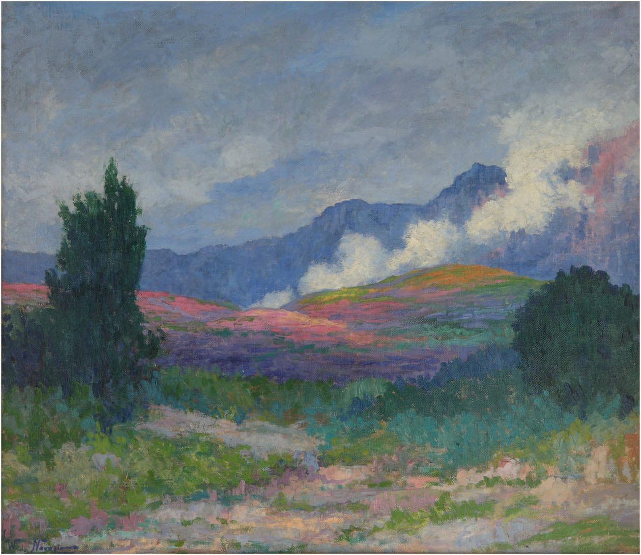 Pilviä vuorijonossa, n. 1915 (öljy kankaalle) tekijältä Walter Navazio de