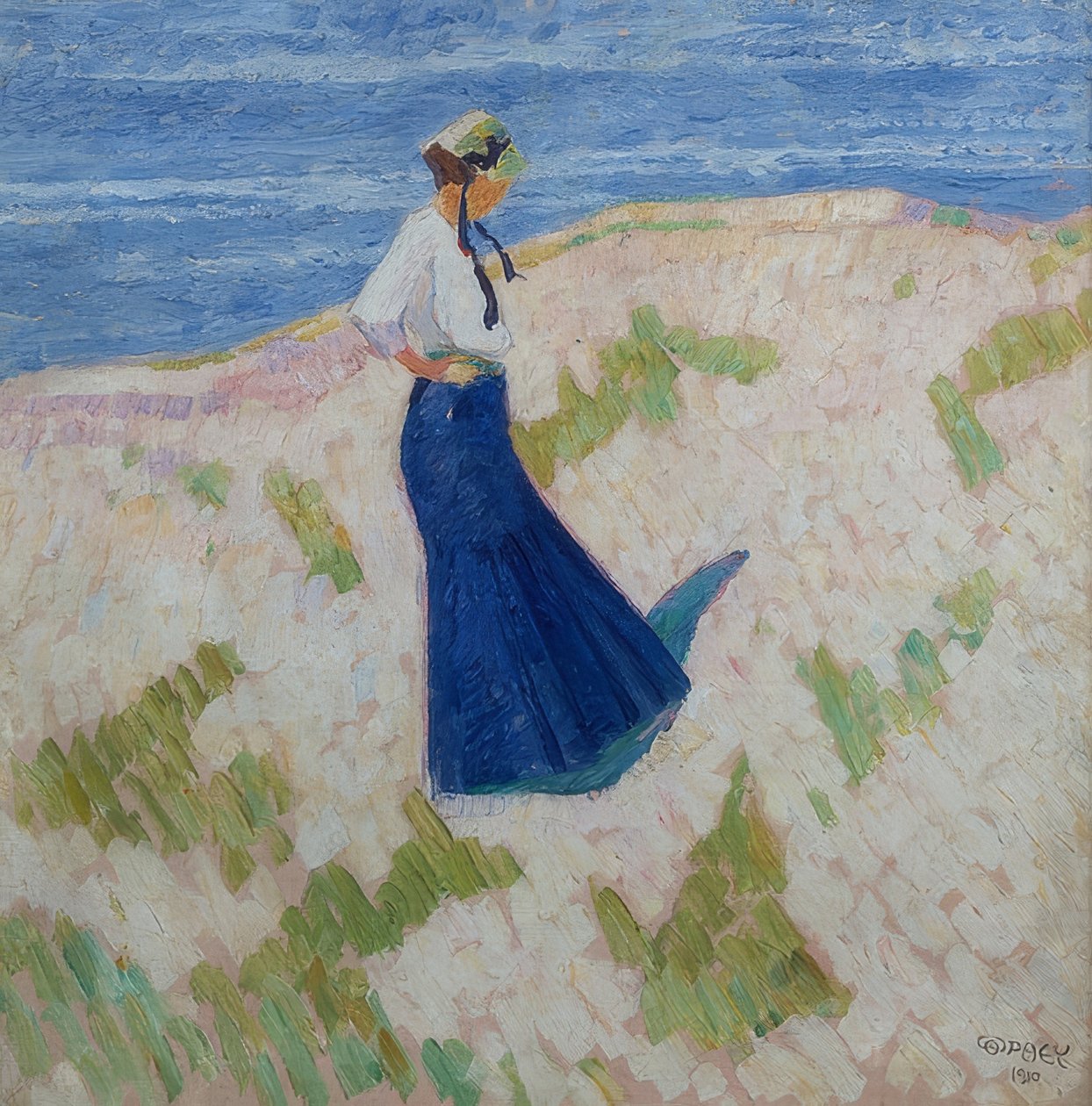 Bernhardine Bornemann rannalla Heistissä. 1910 tekijältä Walter Ophey