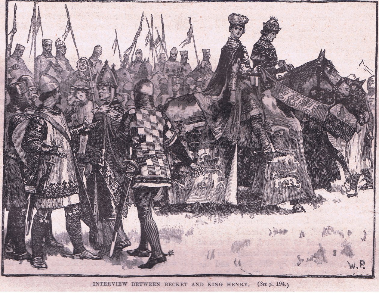 Becketin ja kuningas Henrikin välinen haastattelu 1169 jKr. tekijältä Walter Paget