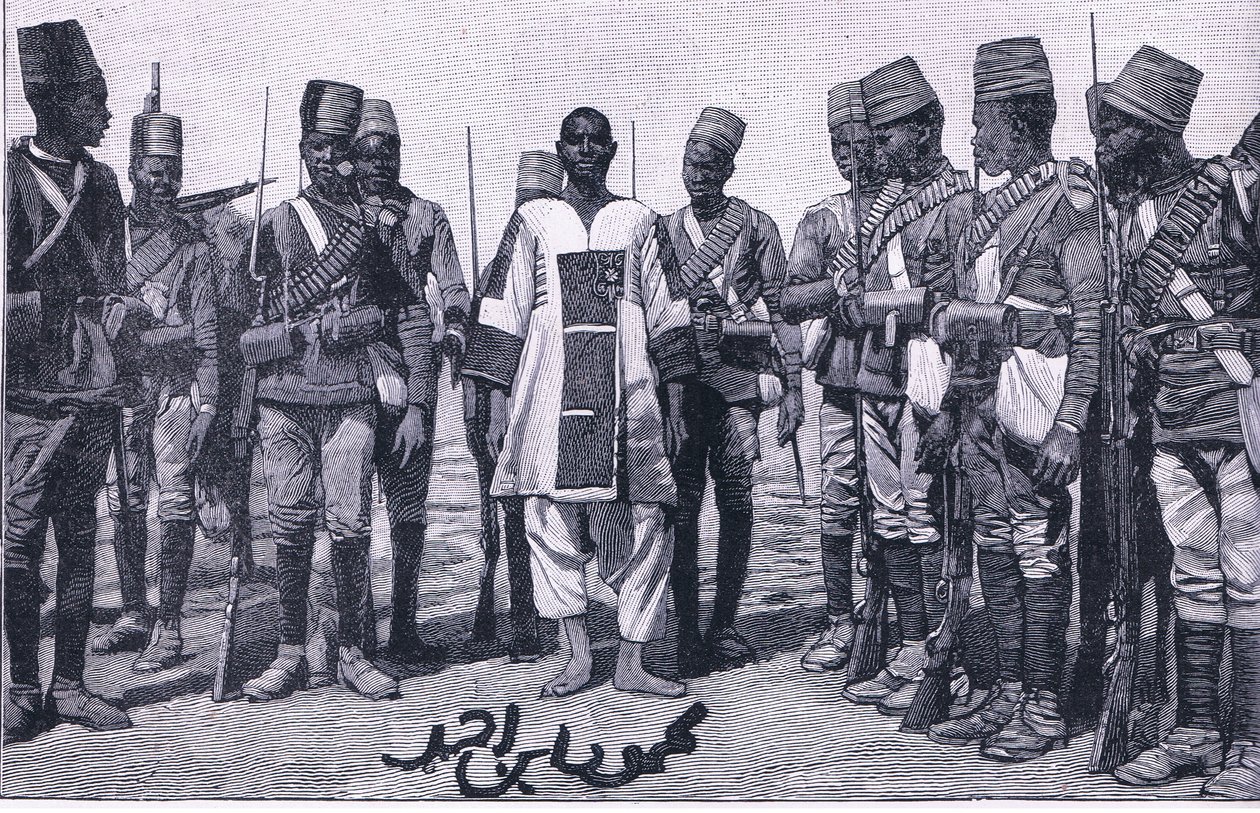 Emir Mahmud vartioituna, kuvitus Cassells History of Englandista, 1900-luku tekijältä Walter Paget