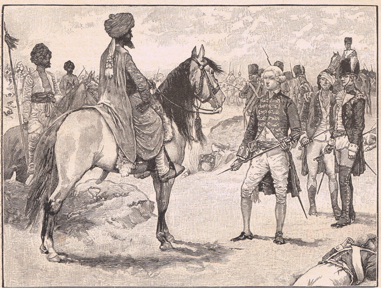 Baillien antautuminen Hyder Ali AD1780:lle tekijältä Walter Paget