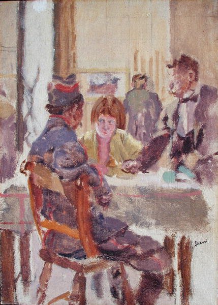 Belgian sotilas (öljy kankaalle) tekijältä Walter Richard Sickert