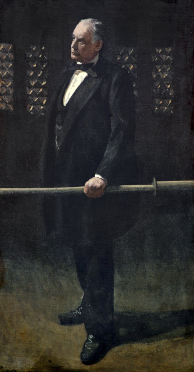 Charles Bradlaugh alahuoneen baarissa, n. 1892-1893 (öljy kankaalle) tekijältä Walter Richard Sickert