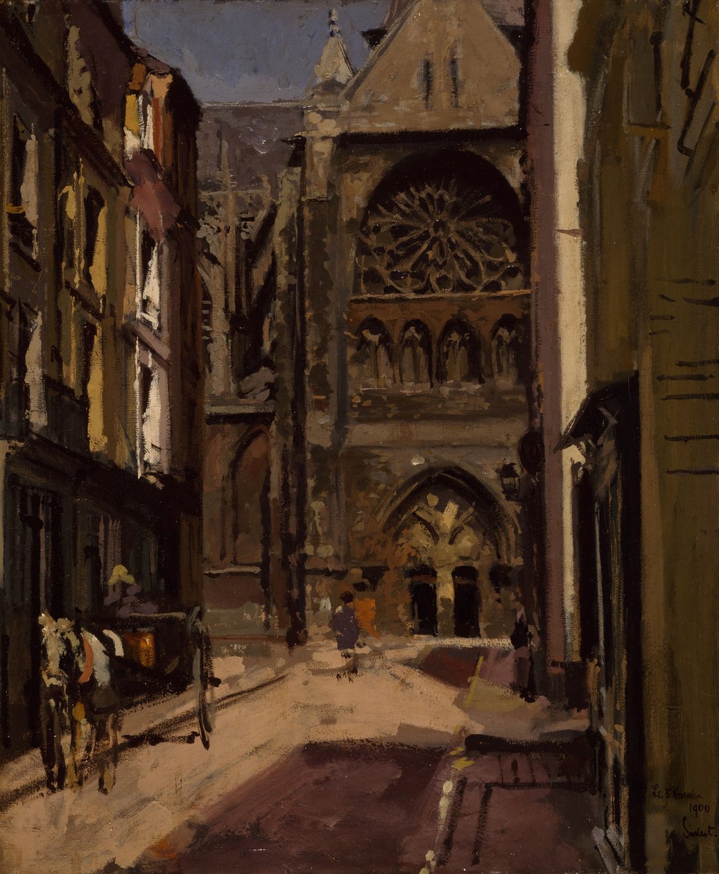 Rue Pecquet, Dieppe, Ranska, 1900 Walter Richard Sickert d. 1942 tekijältä Walter Richard Sickert