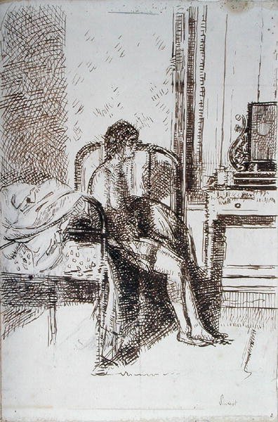 Lady of the Chorus (muste paperille) tekijältä Walter Richard Sickert