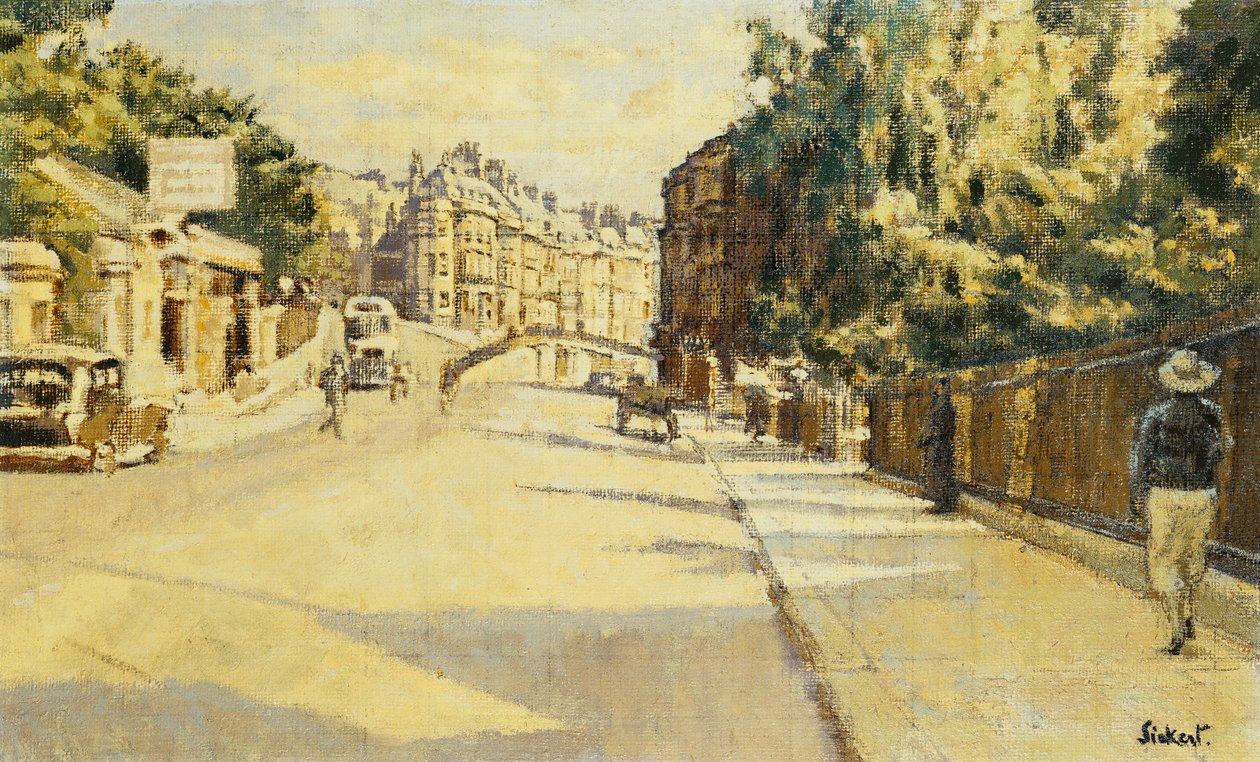 London Street, Bath, katsot kohti Walcotia, n. 1939 tekijältä Walter Richard Sickert