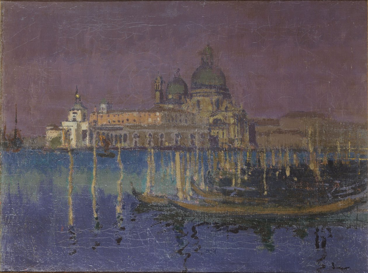 Nocturne: Dogana ja Santa Maria della Salute, Venetsia, 1896 tekijältä Walter Richard Sickert