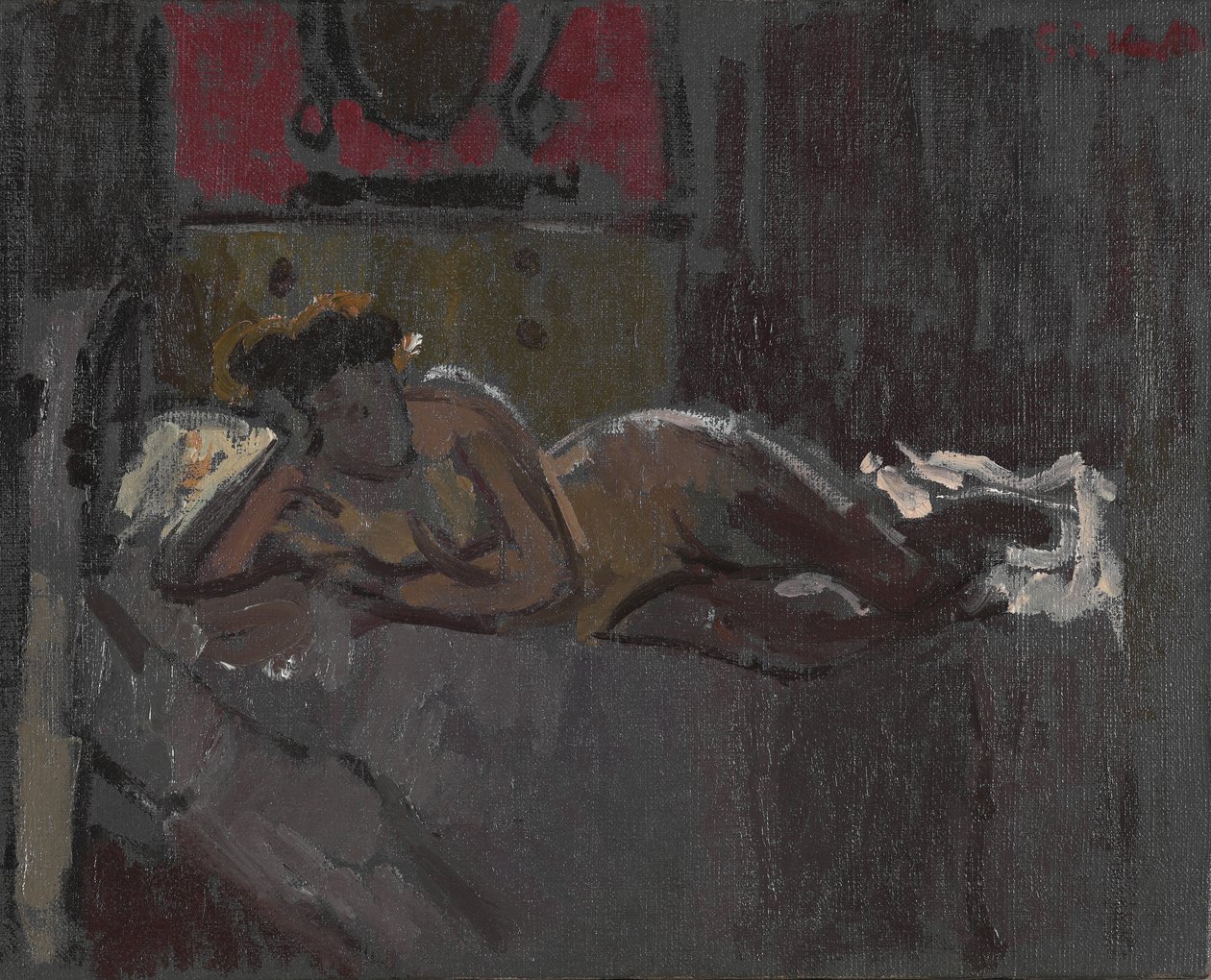 Makaava alastonkuva, Mornington Crescent, 1905 tekijältä Walter Richard Sickert