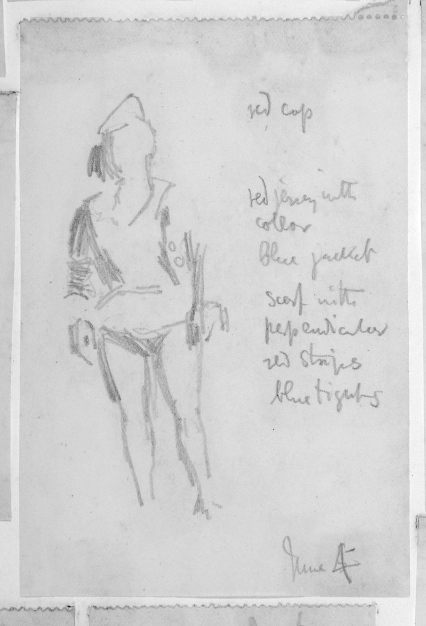 Luonnos naishahmosta tekijältä Walter Richard Sickert