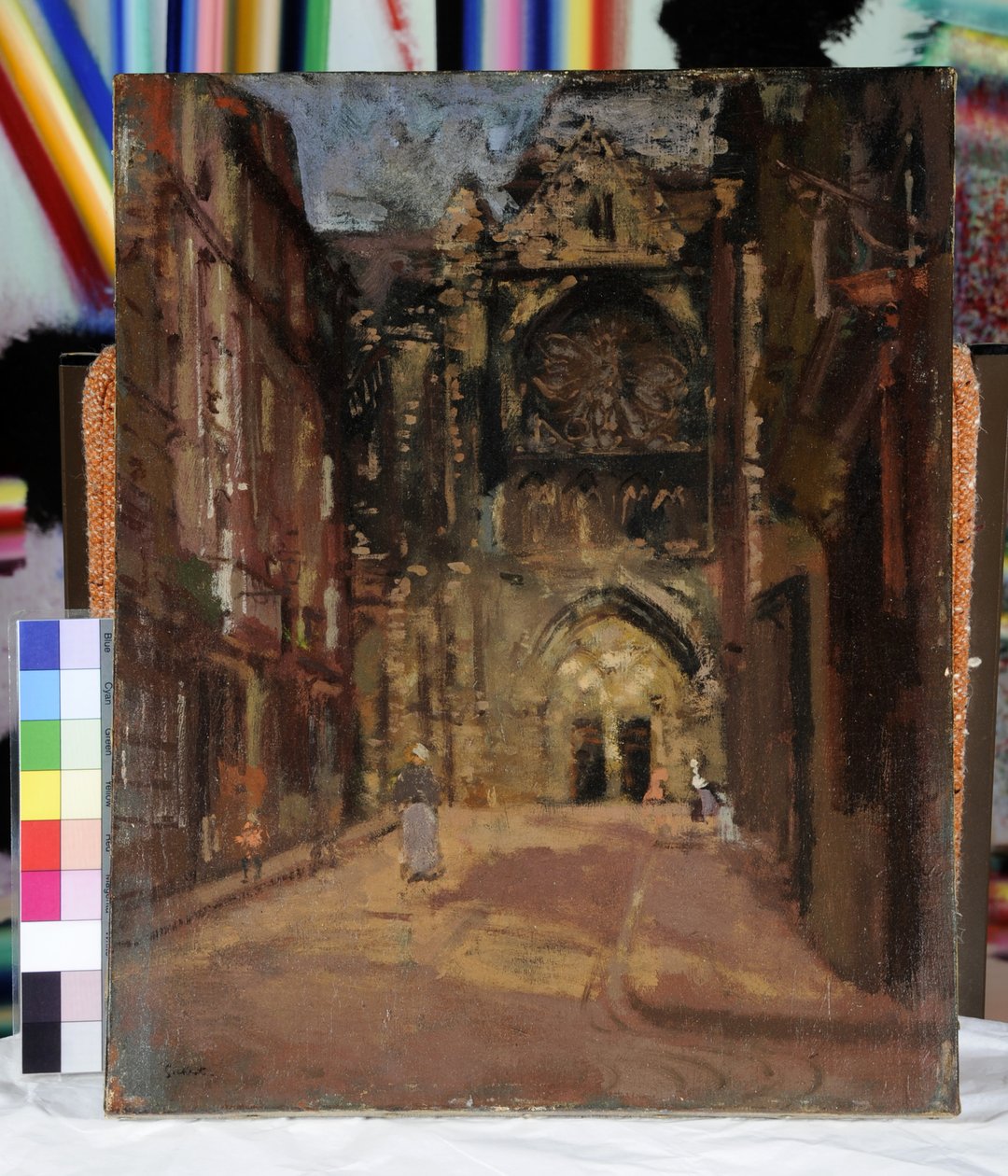 St Jacques, Dieppe, Ranska, n. 1900 (öljy kankaalle) tekijältä Walter Richard Sickert