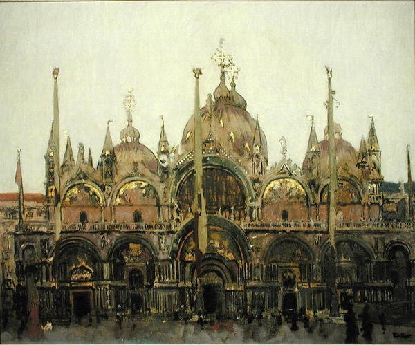 Pyhän Markuksen kirkko, Venetsia, n. 1895–1896 (öljy kankaalle) tekijältä Walter Richard Sickert