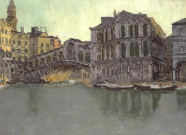 Grand Canal ja Rialto, Venetsia, n. 1895-1896 tekijältä Walter Richard Sickert