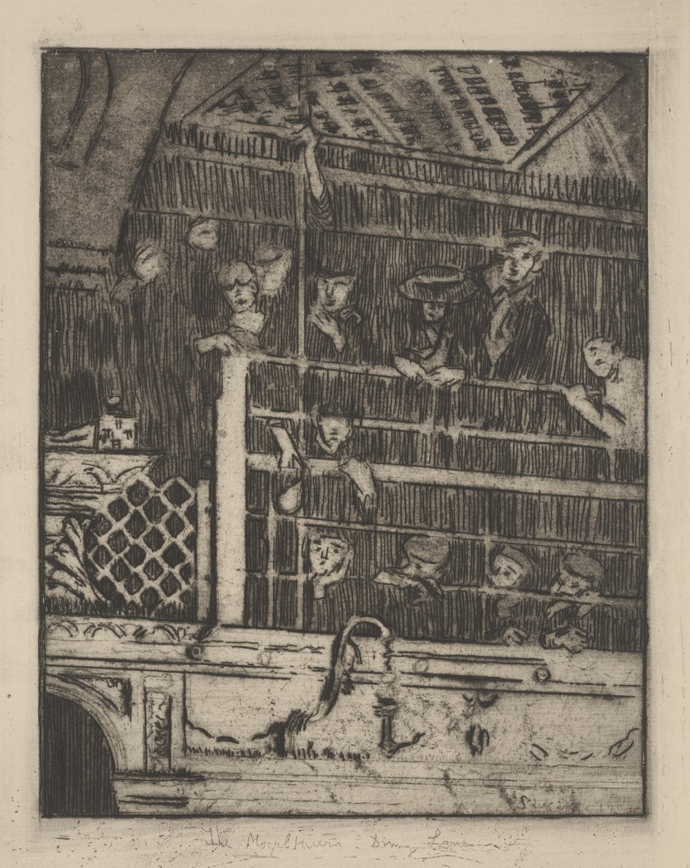 The Old Mogul Tavern, Drury Lane, 1908, julkaistu 1929 tekijältä Walter Richard Sickert