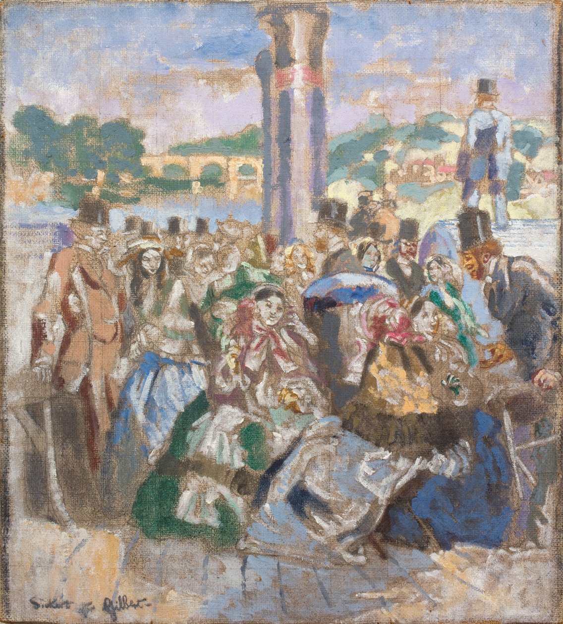 Joki [John Gilbertin mukaan], n. 1930-31 (Öljy kankaalle) tekijältä Walter Richard Sickert