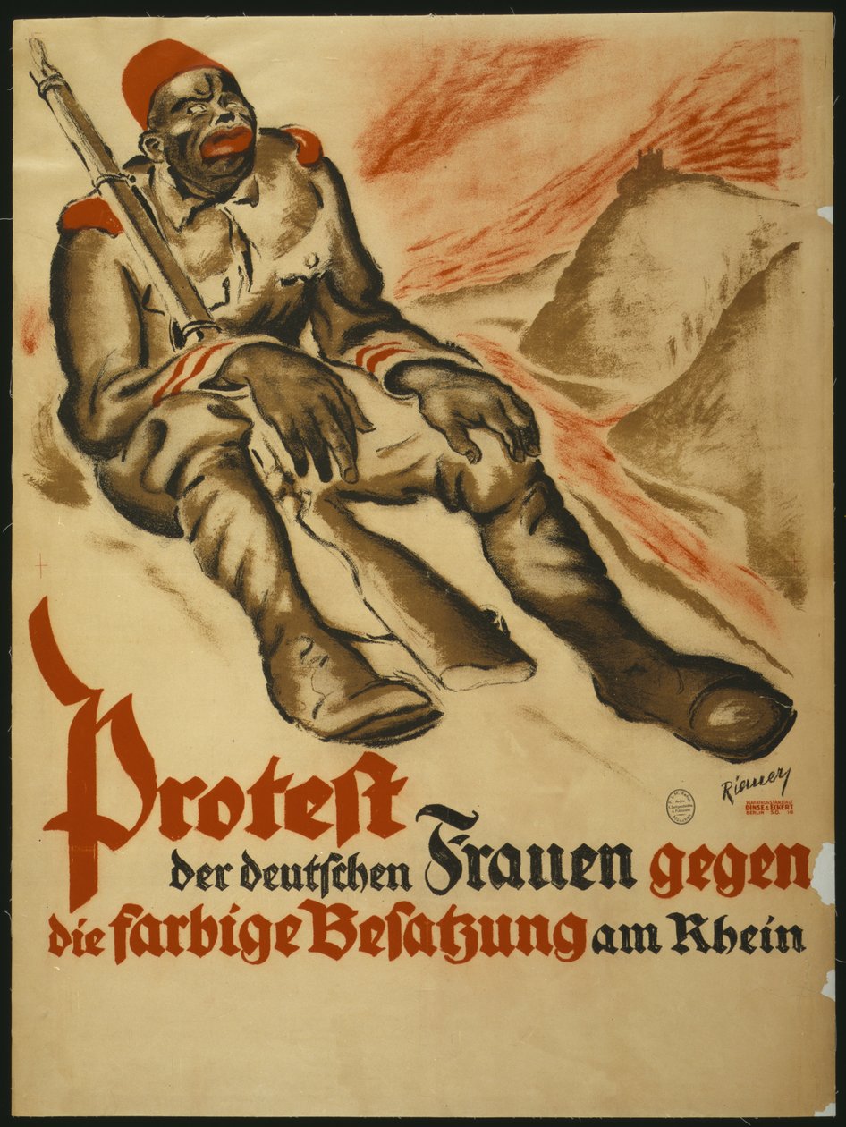 Saksalaiset naiset protestoivat Reinin värimiehitystä vastaan, 1920. tekijältä Walter Riemer