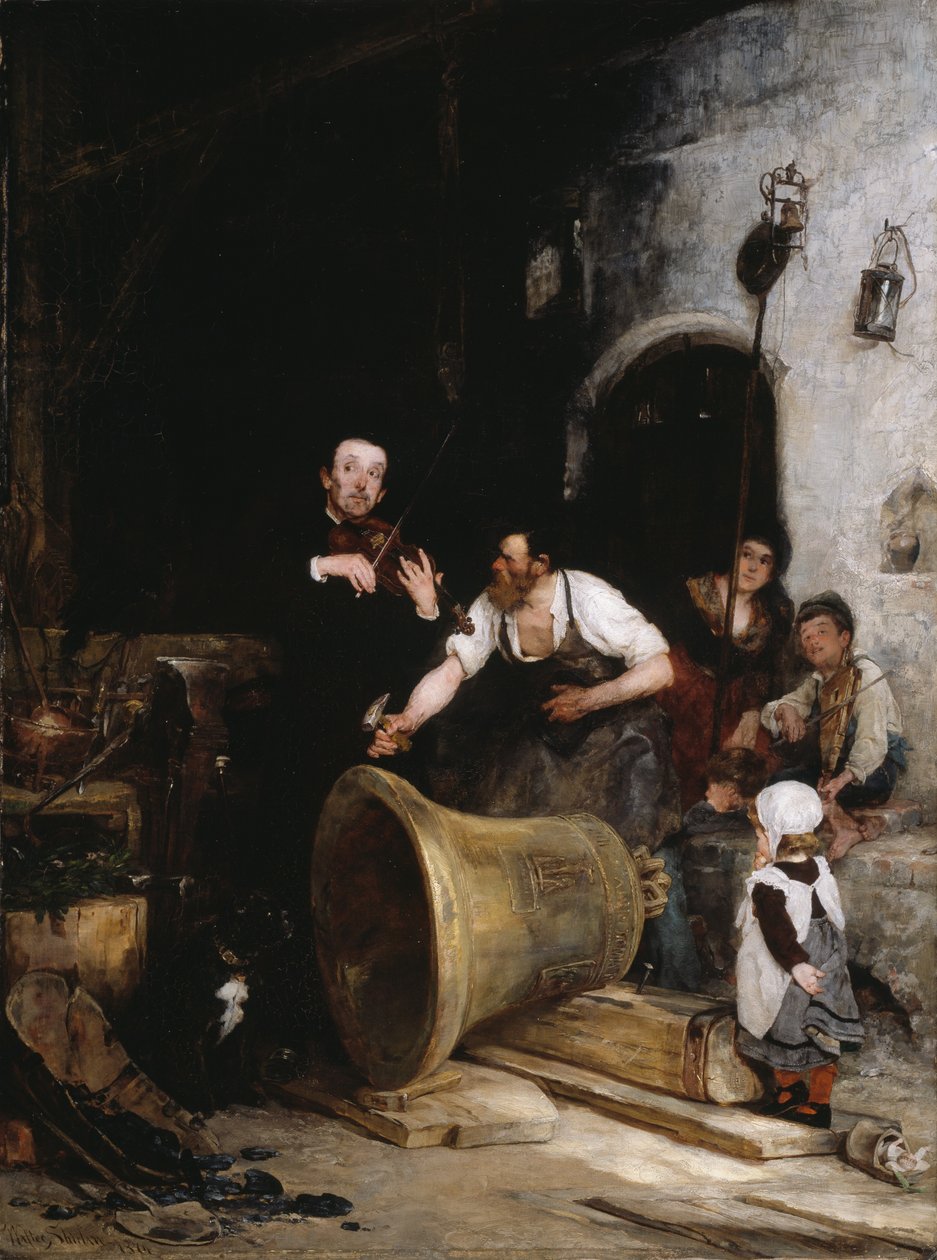 Kellon soittaminen, 1874. tekijältä Walter Shirlaw