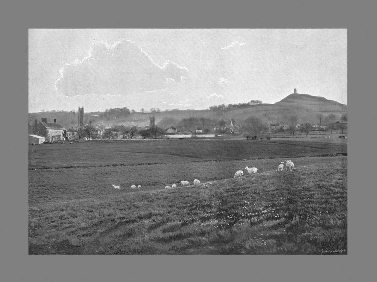 Glastonbury ja Tor, c1900 tekijältä Walter Tully