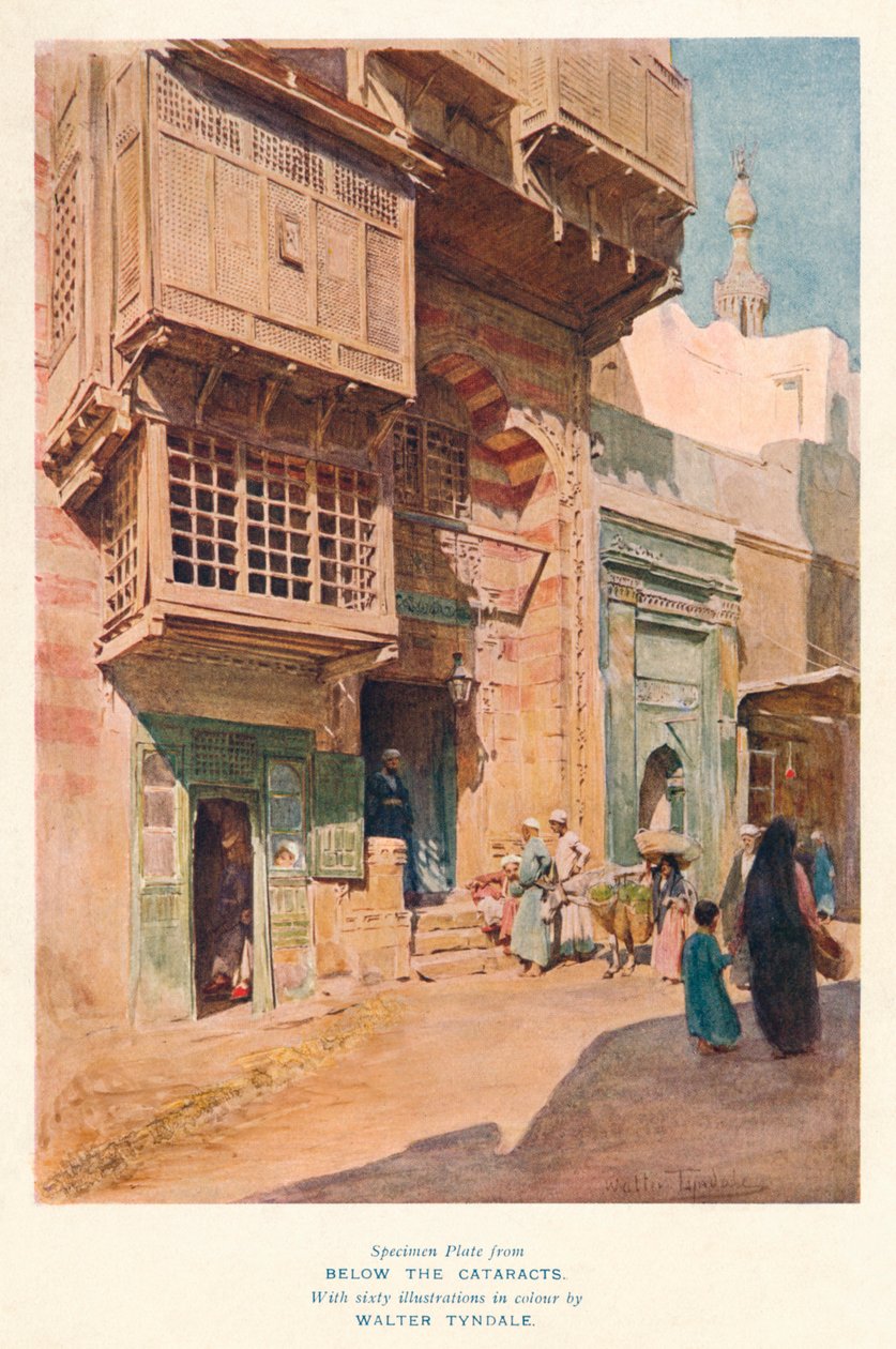 Katunäkymä, Egypti, vuodelta 1907. tekijältä Walter Tyndale