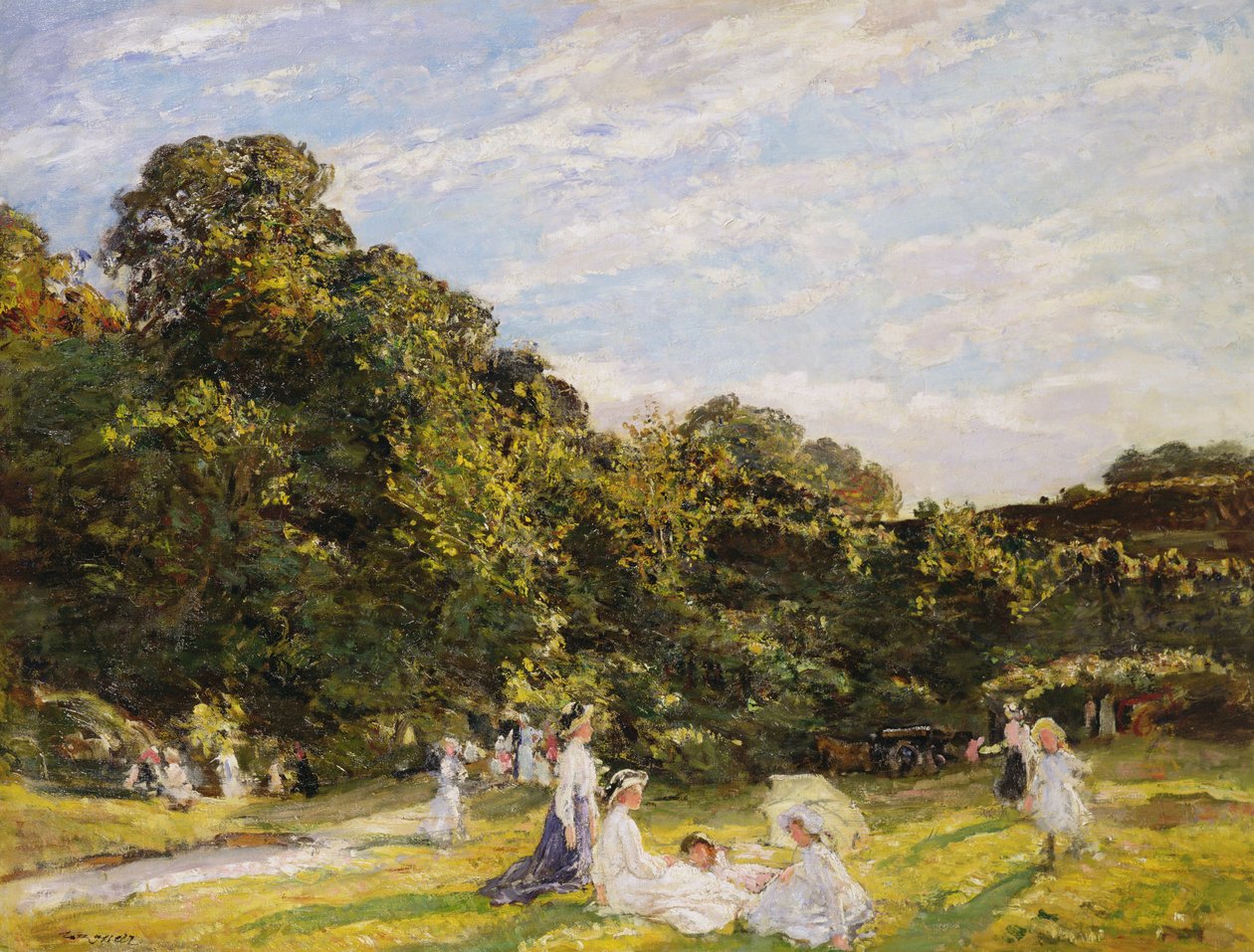 Picnic on Hampstead Heath (öljy kankaalle) tekijältä Walter Westley Russell