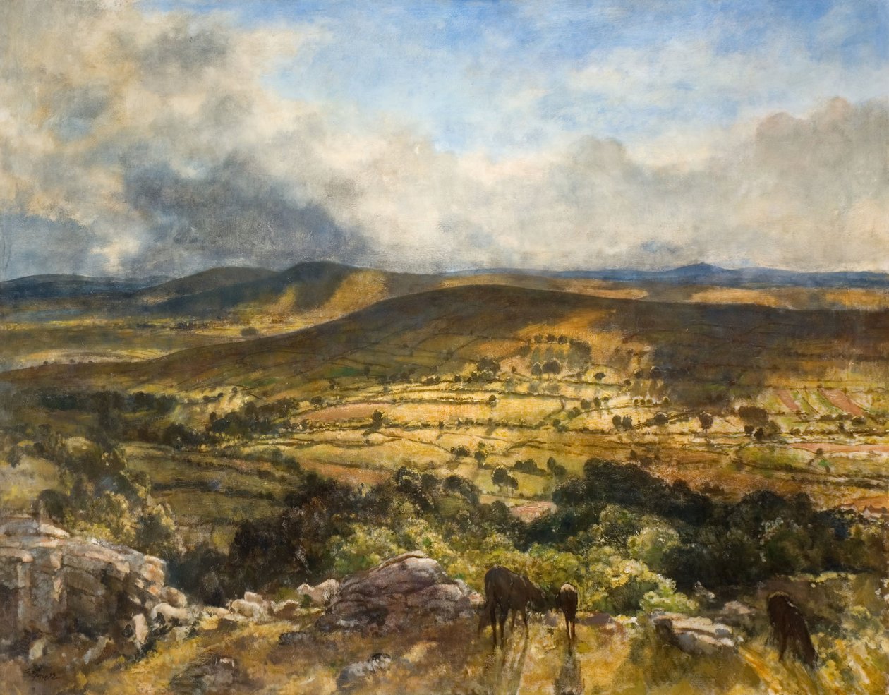 Widecombe In The Moor, Devon, 1922. tekijältä Walter Westley Russell
