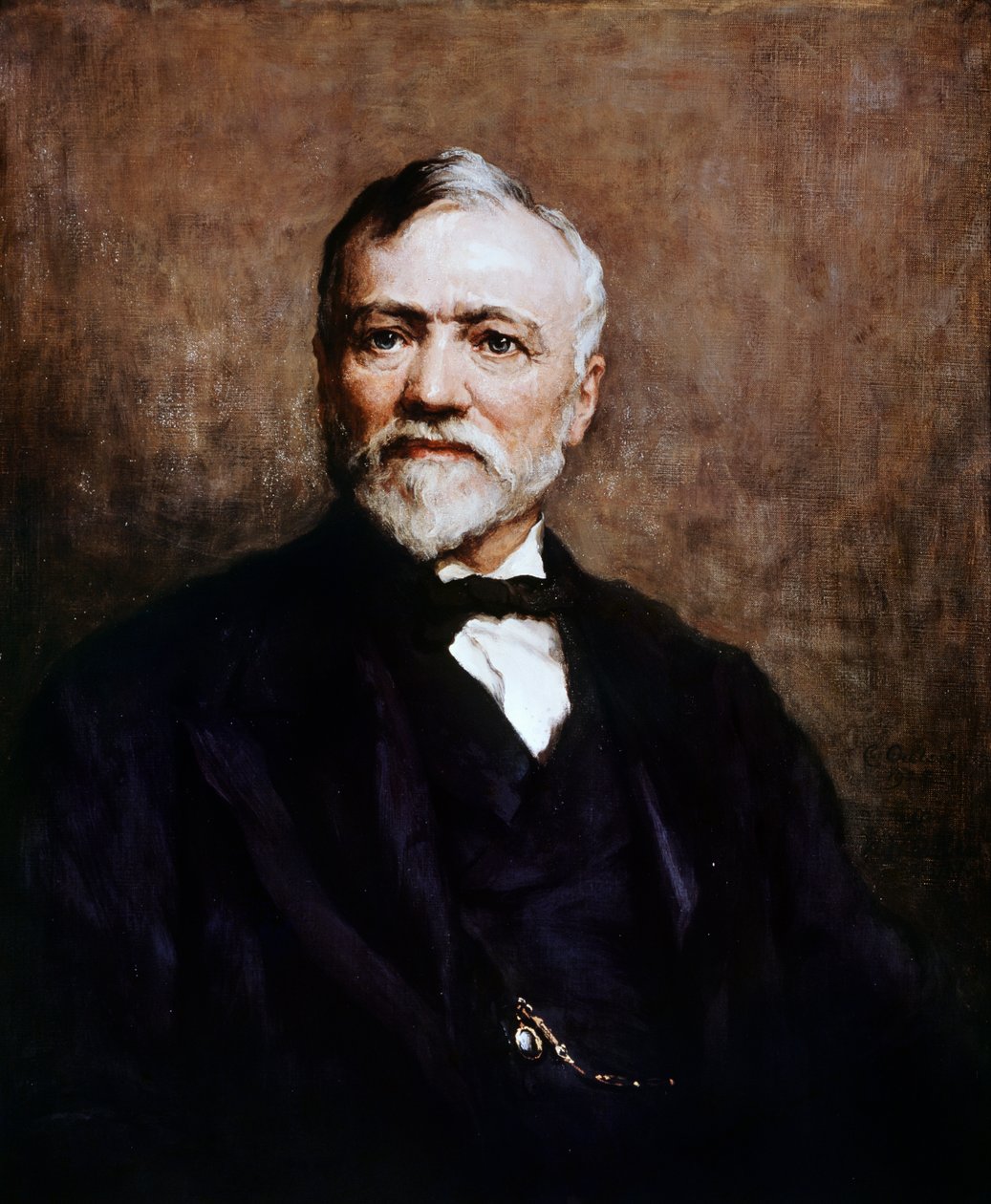 Muotokuva Andrew Carnegiesta (1835-1919), brittiläissyntyinen amerikkalainen yrittäjä ja hyväntekijä, maalari Walter William Ouless (1848-1924). tekijältä Walter William Ouless