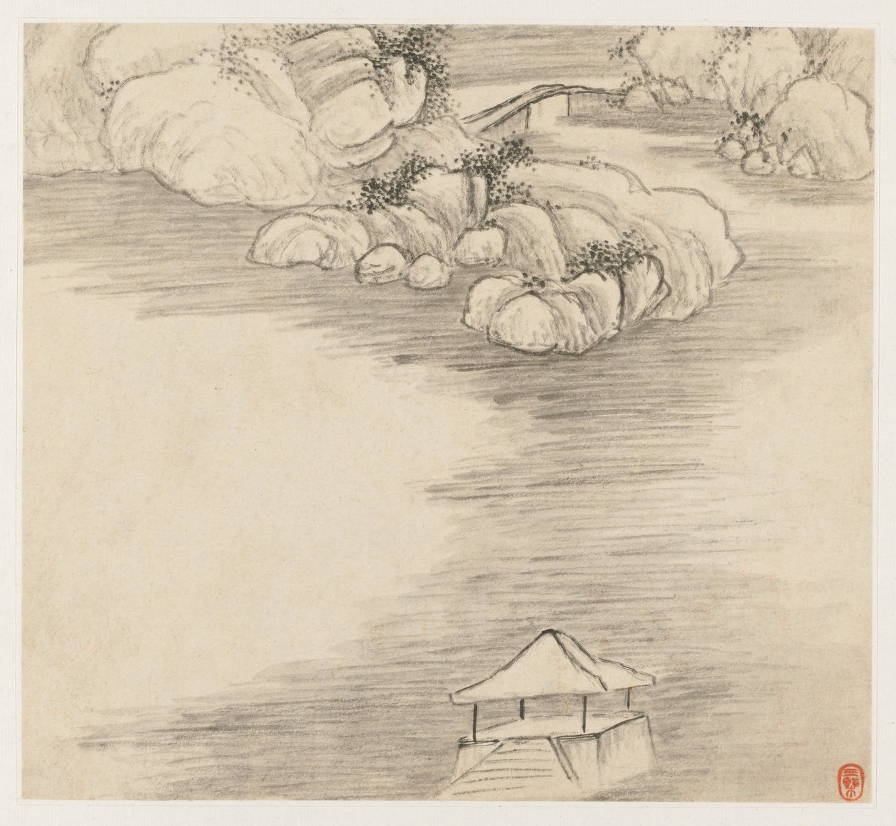 Maisemaalbumi: Leaf 3, 1677. tekijältä Wang Gai