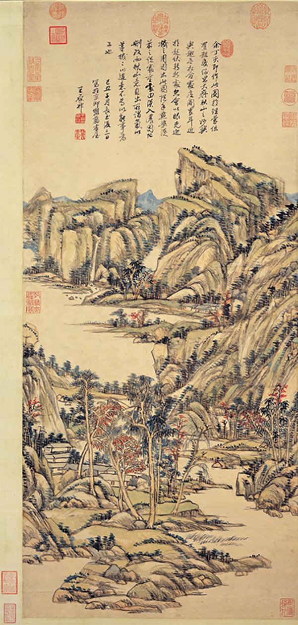 Syksyn vuoret. Wang Yuanqi. Kansallinen palatsimuseo tekijältä Wang Yuanqi