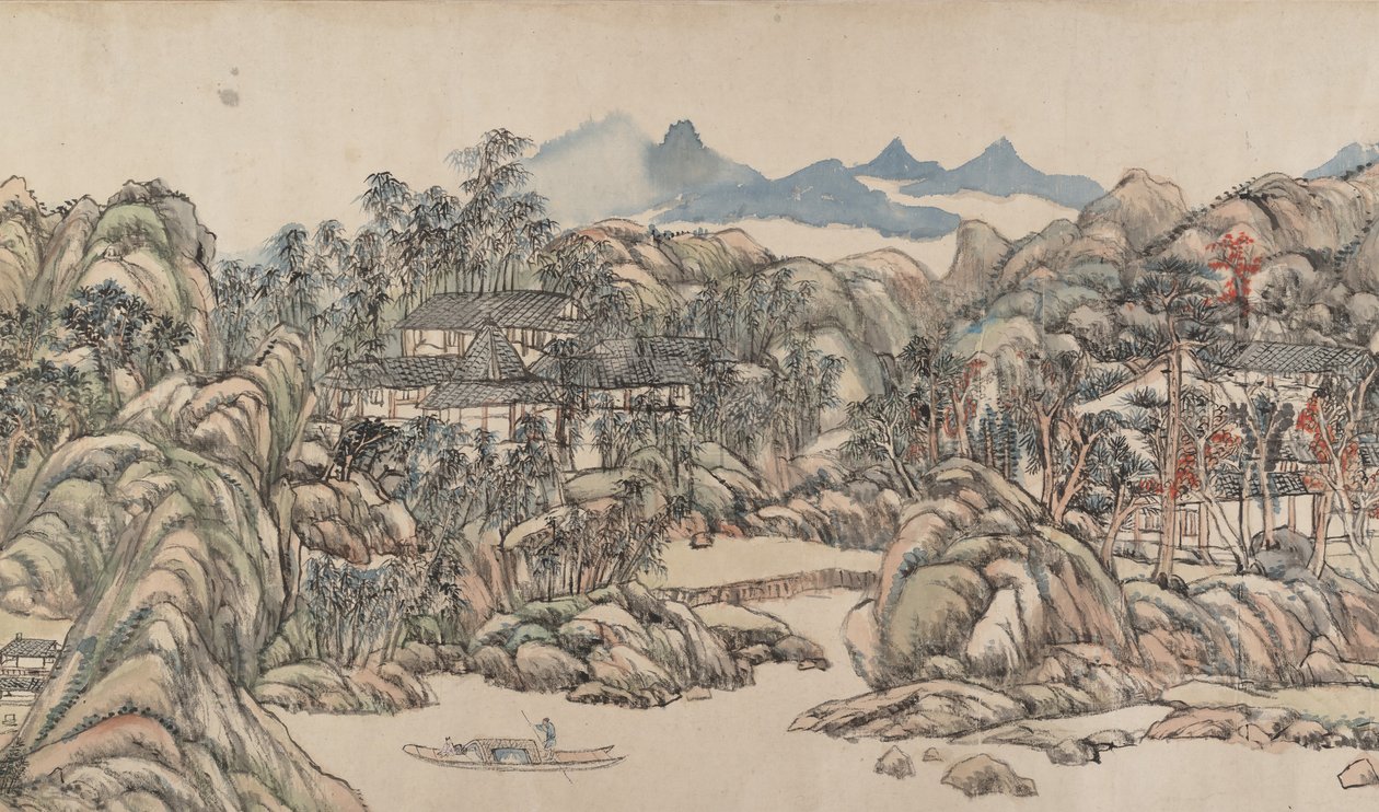 Wangchuan Villa, päivätty 1711. tekijältä Wang Yuanqi