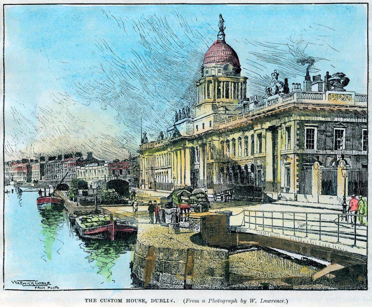 Custom House, Dublin, Irlanti, 1890. tekijältä Warwick Goble