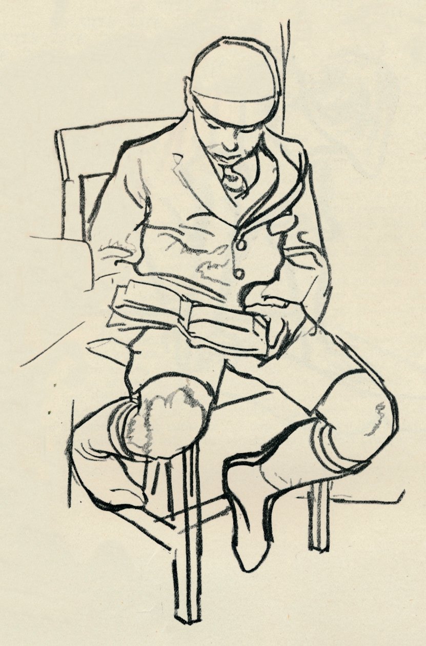 Boy Reading, c1900 tekijältä Warwick Reynolds