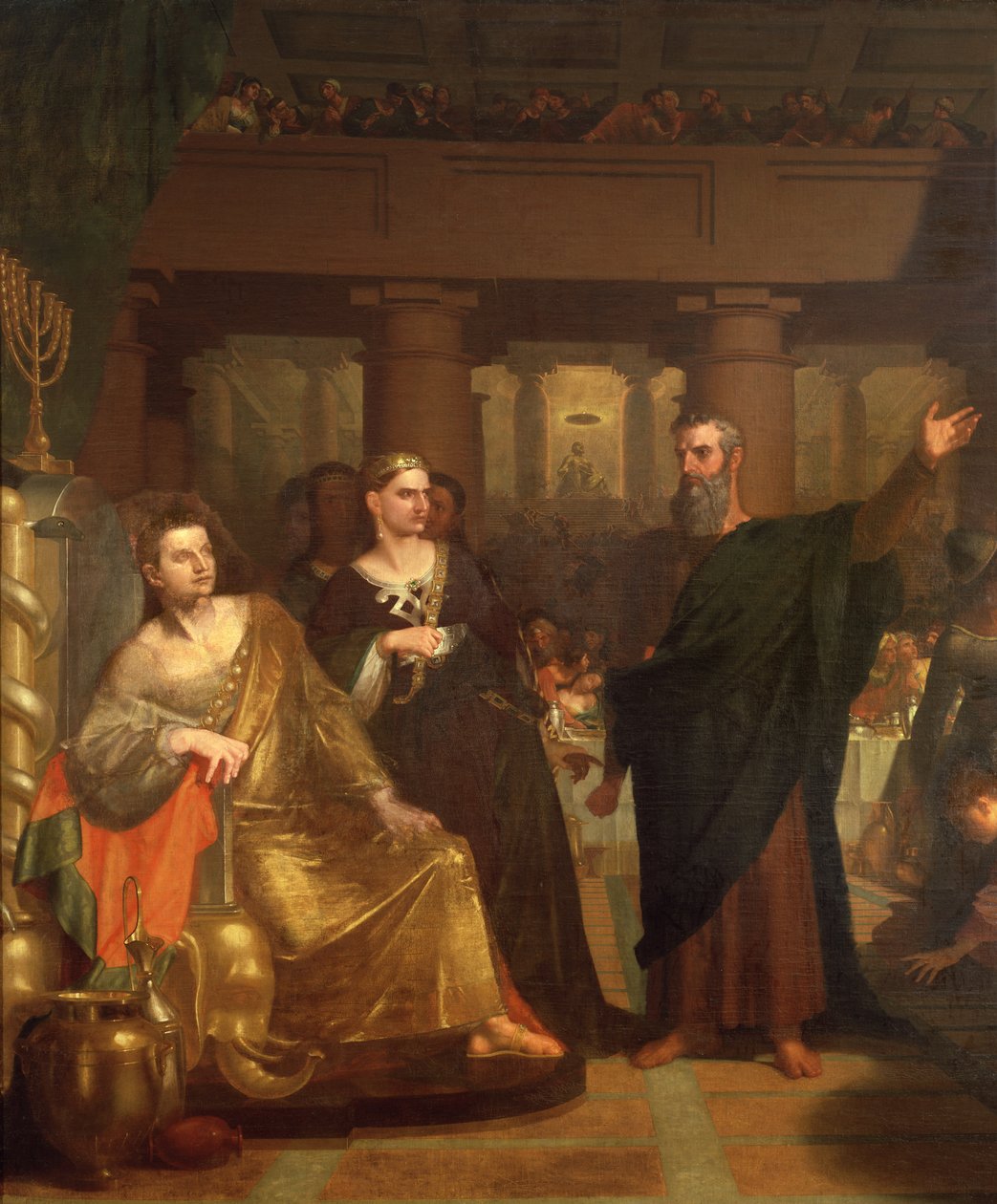 Belsassarin juhla, 1817-43 (yksityiskohta numerosta 363406) tekijältä Washington Allston