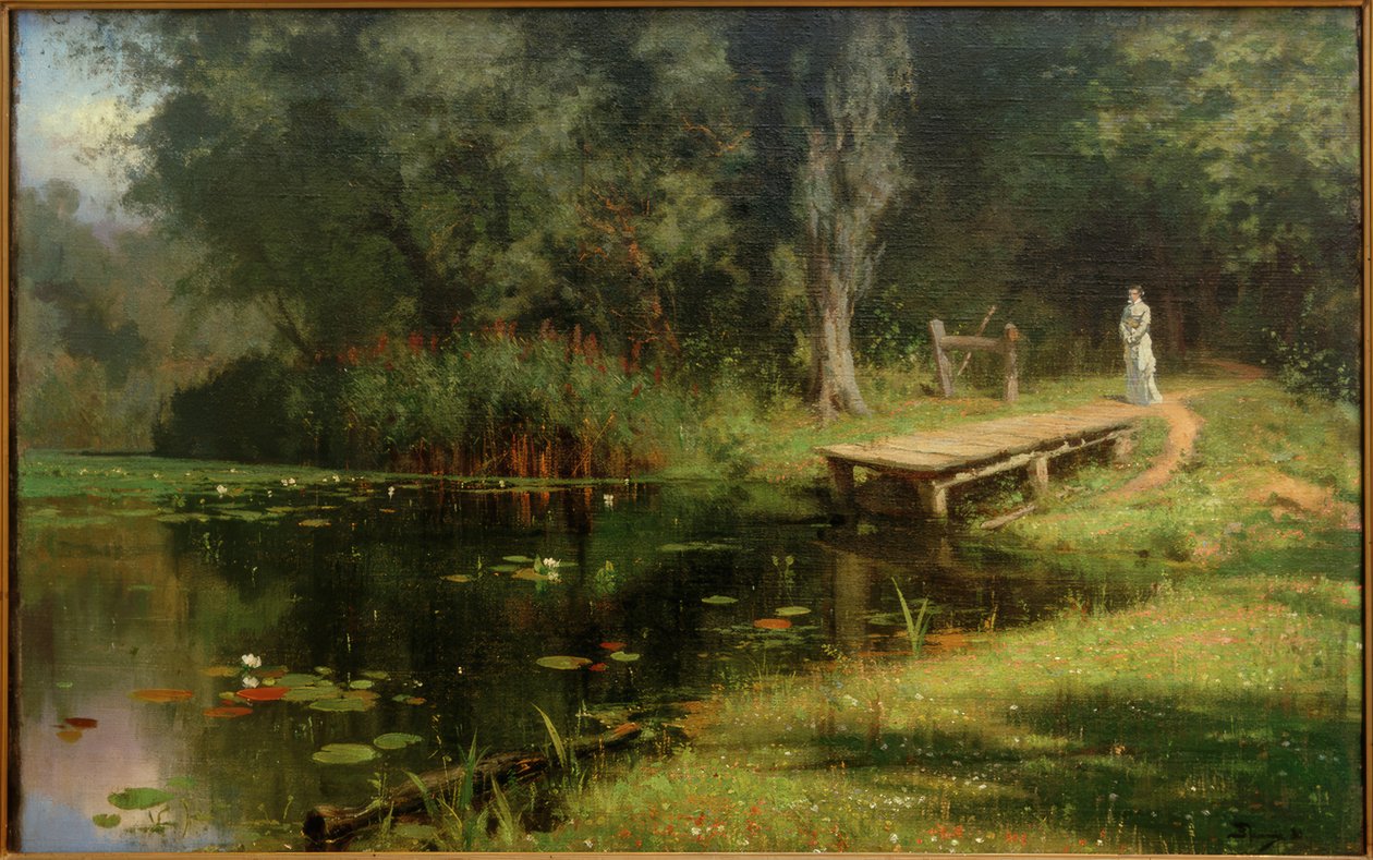 Zugewachsener Teich tekijältä Vasilij Dmitrievich Polenov