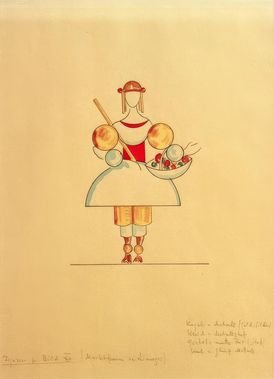 Bilder einer Ausstellung, Figur zu Bild XII: Marktfrau von Limoges tekijältä Wassily Kandinsky