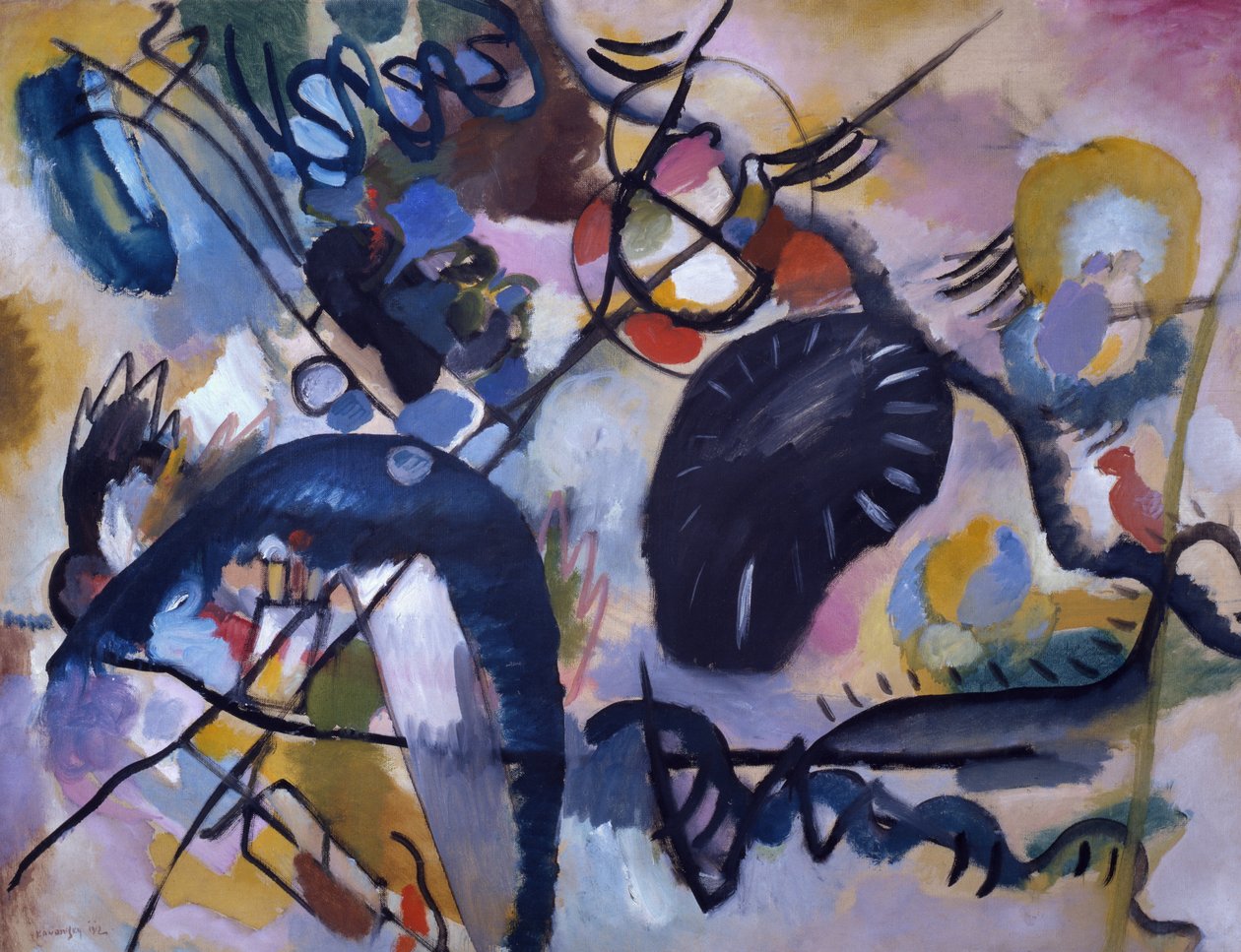 Musta piste, 1912 tekijältä Wassily Kandinsky