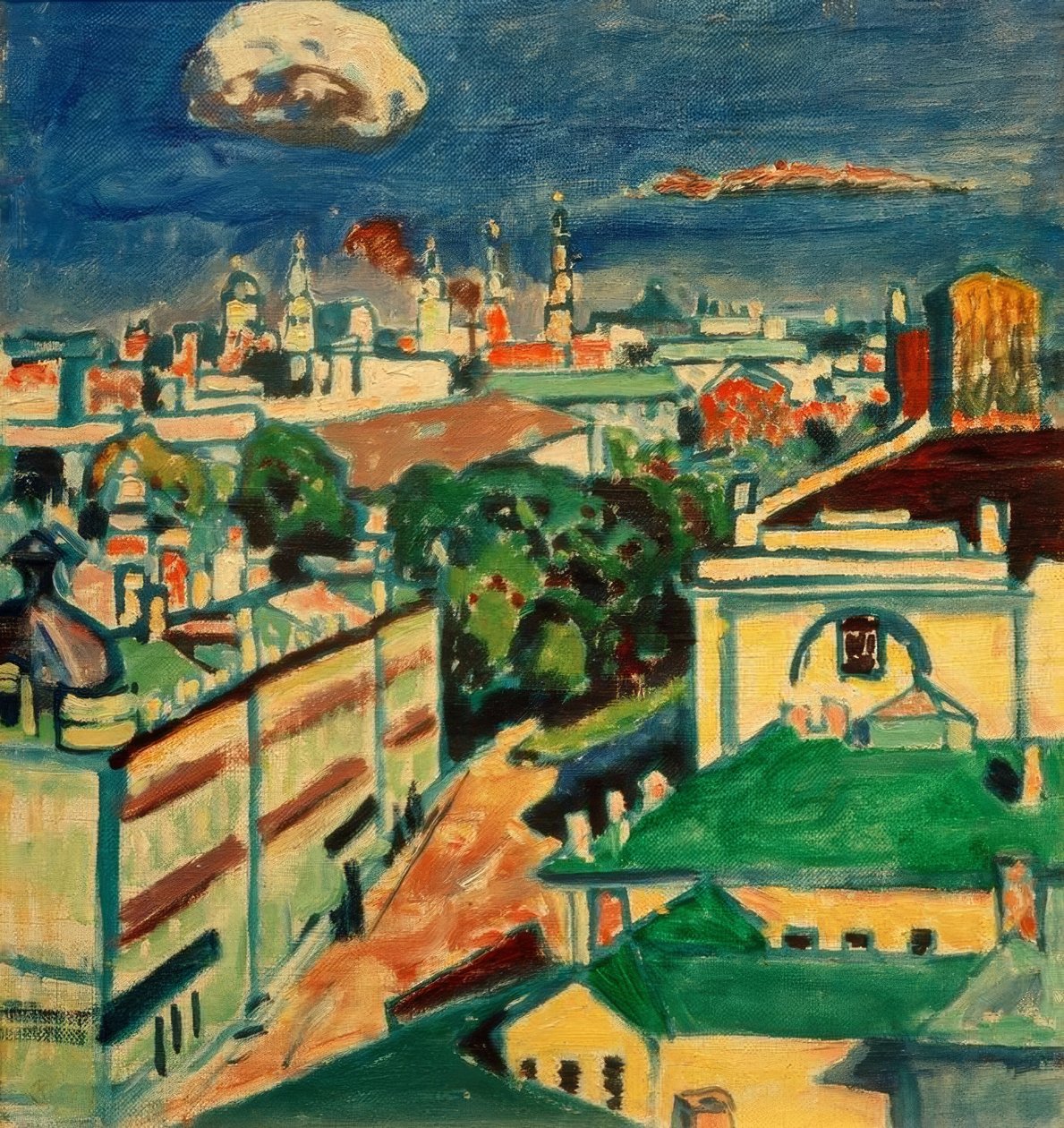 Blick auf Moskau aus dem Fenster von Kandinskys Wohnung am tekijältä Wassily Kandinsky