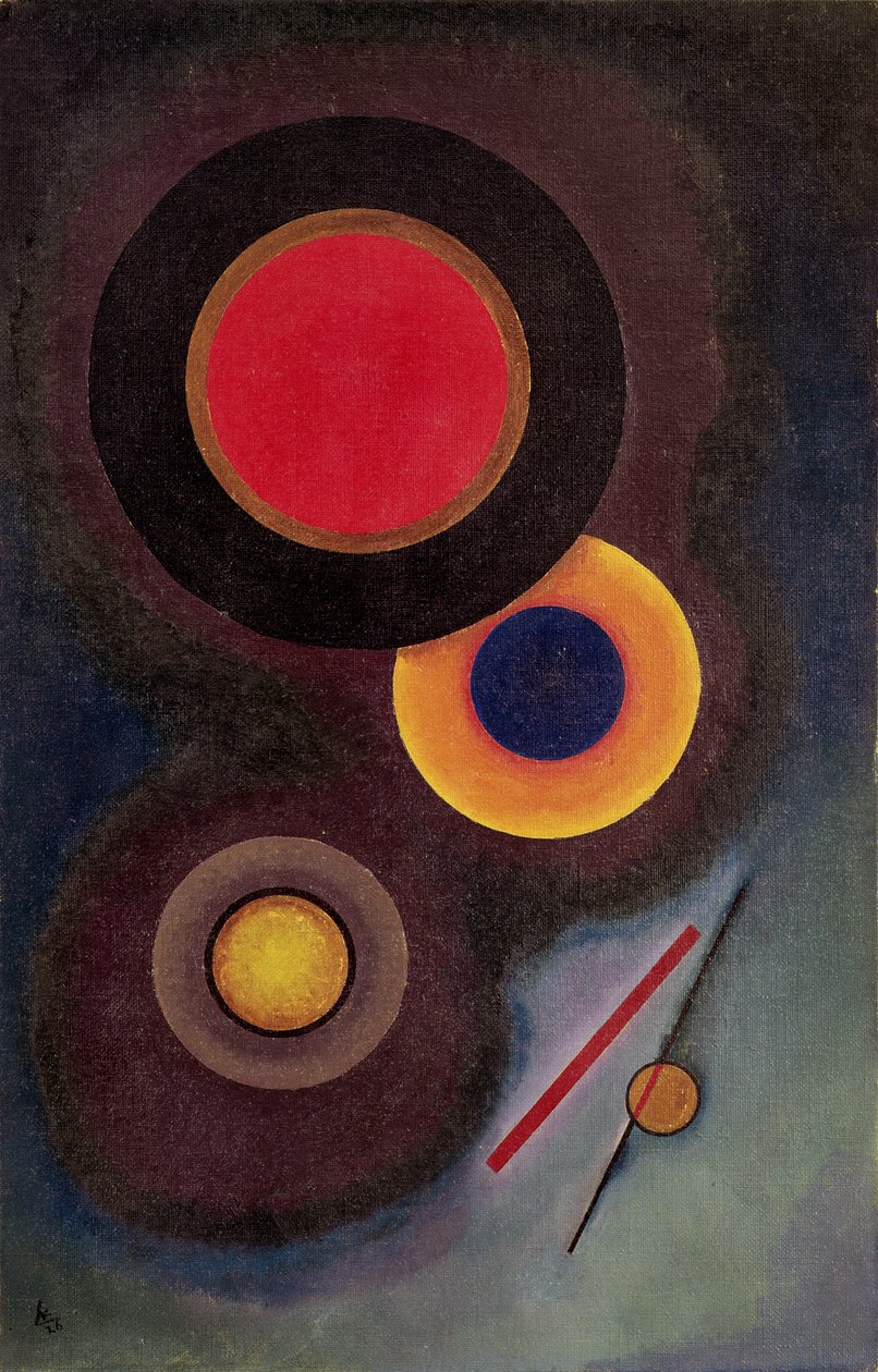 Sävellys ympyröillä ja viivoilla, 1926 tekijältä Wassily Kandinsky