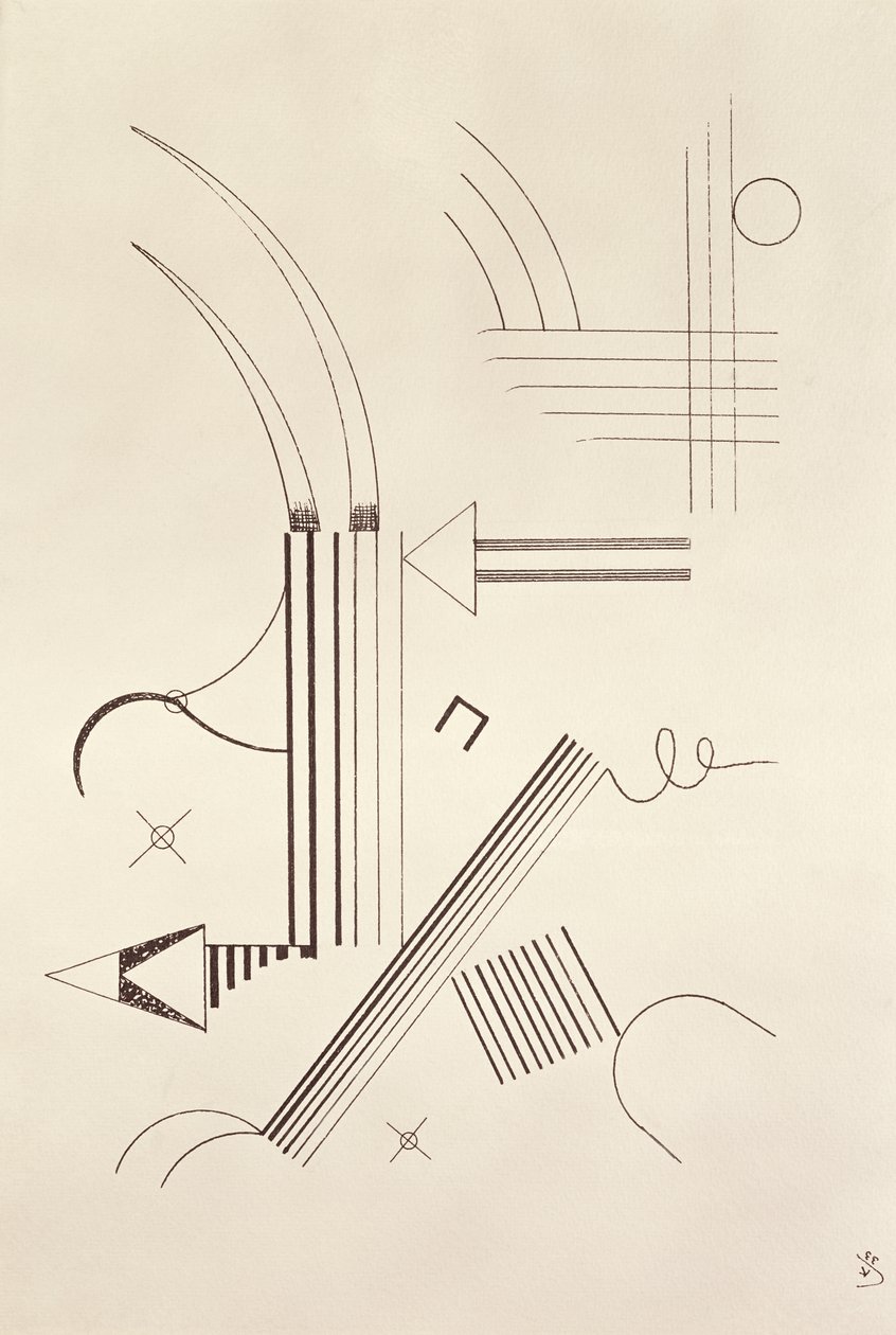 Piirustus, 1933 tekijältä Wassily Kandinsky