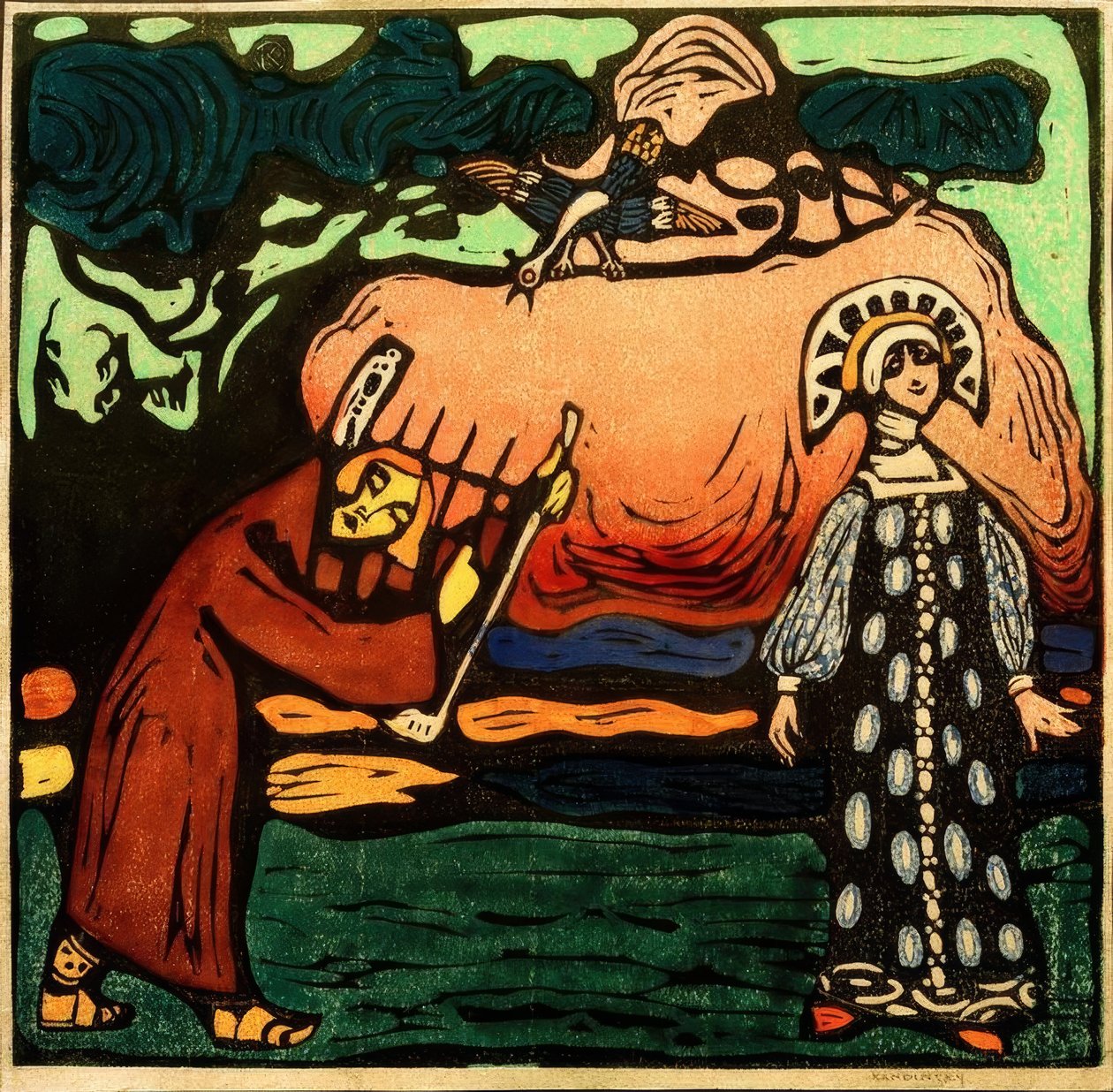 Dulcimer Spieler tekijältä Wassily Kandinsky