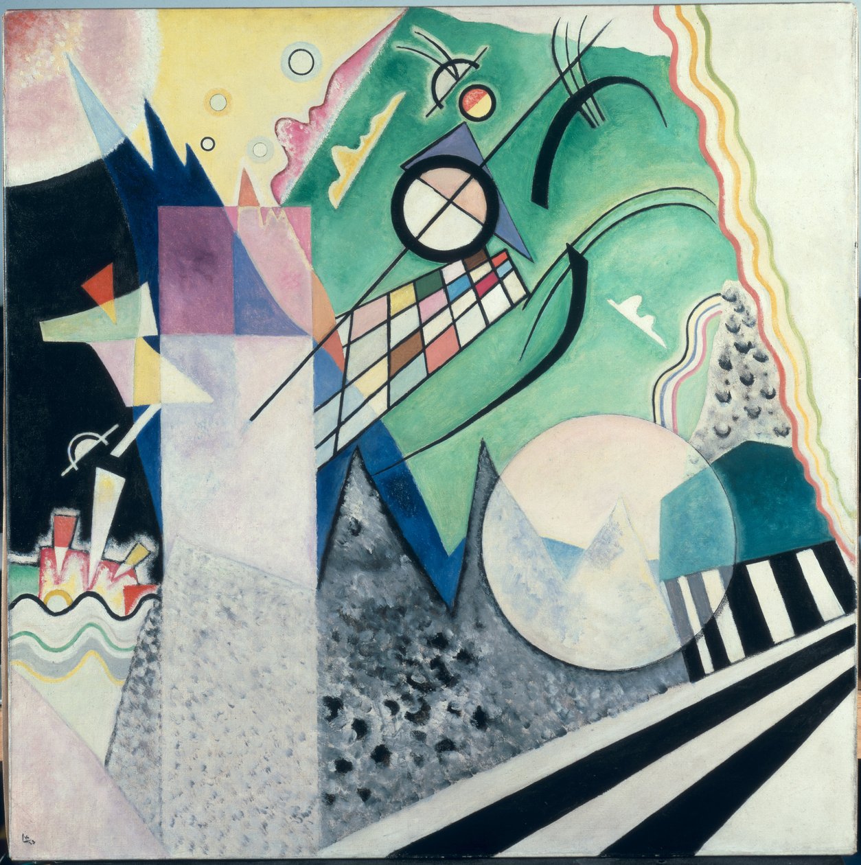 Vihreä sävellys, 1923 tekijältä Wassily Kandinsky