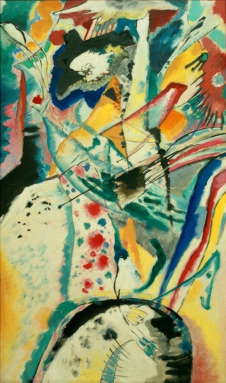 Große Studie zu dem Wandkuva Edwin R. Campbell Nr. 3 tekijältä Wassily Kandinsky