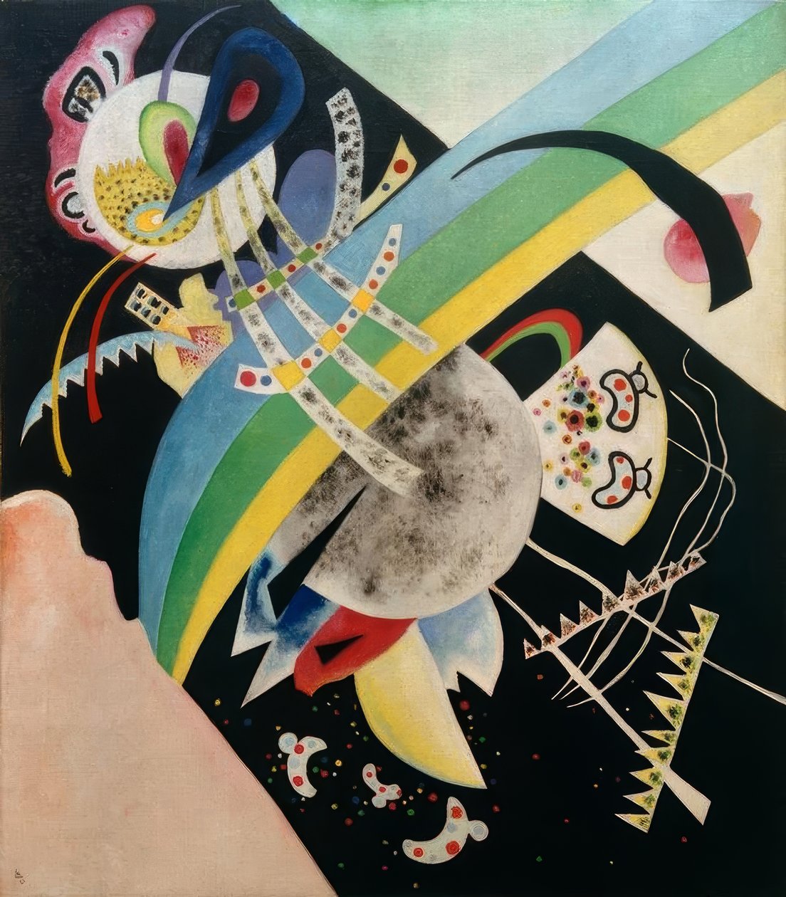 Kreise auf Schwarz tekijältä Wassily Kandinsky
