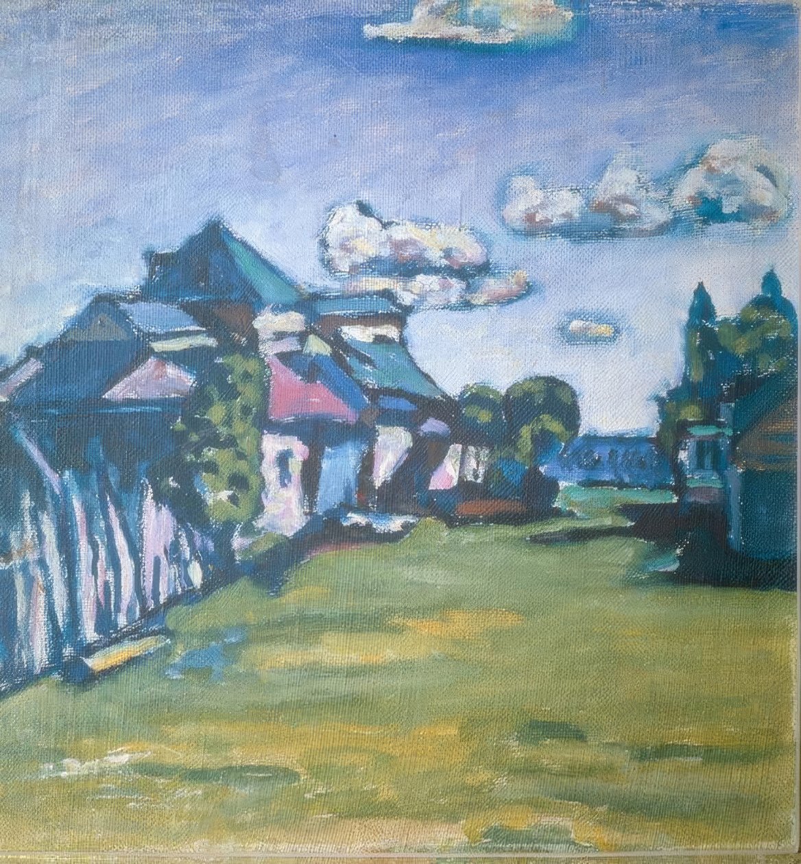 Landschaft mit Häusern tekijältä Wassily Kandinsky
