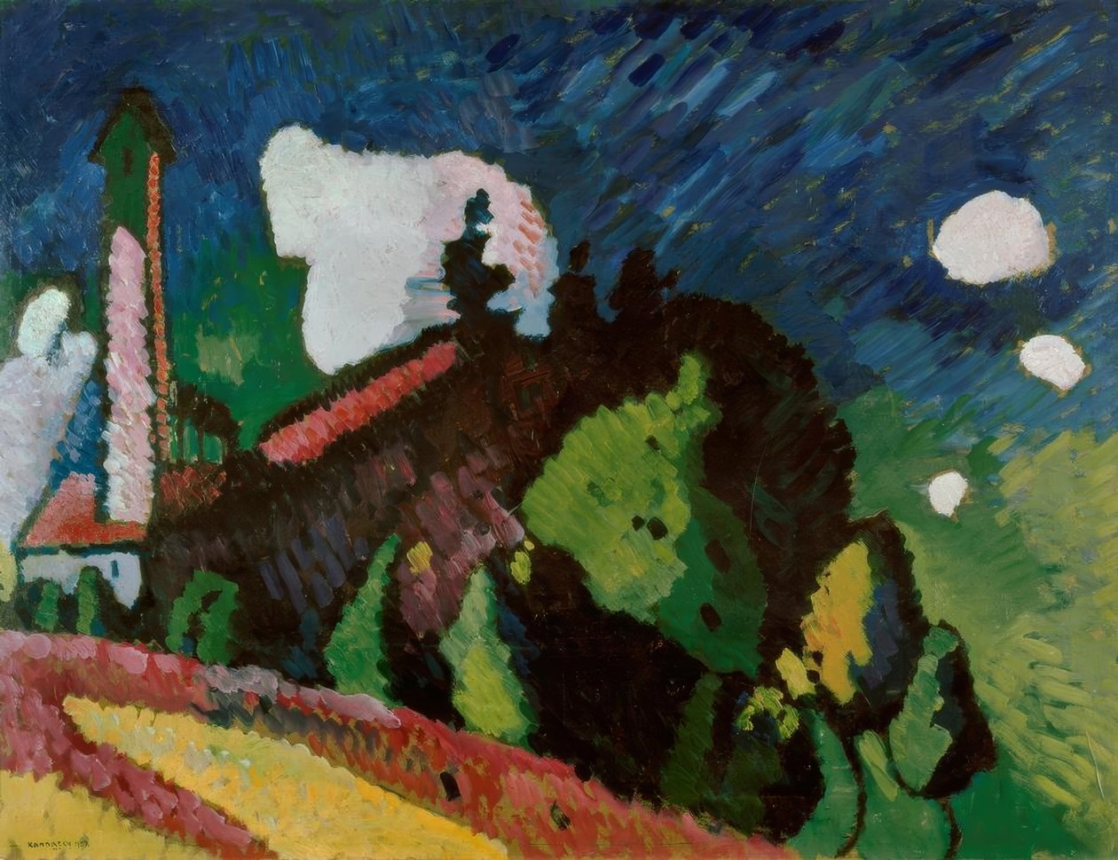 Landschaft mit Turm tekijältä Wassily Kandinsky