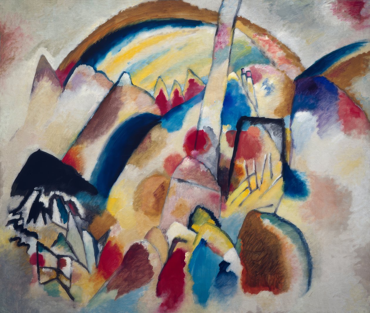 Landschaft mit roten Flecken II tekijältä Wassily Kandinsky